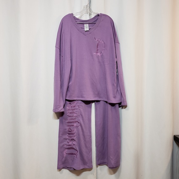 Disney Other - Disney Parks Disneyland Resort Purple Loungewear Set V-Neck Pullover Pants Small